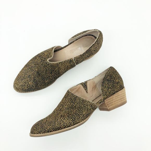 Madewell The Lucie Shoe Calf Hair Size 7.5 Cut Out Boot Mule Leopard Print - Picture 7 of 11